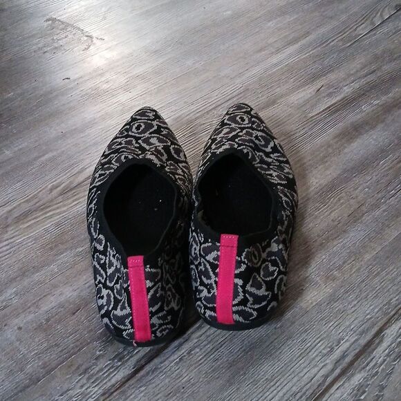 Serra shoes flats loafers slip on sandals slides Black Gray Knit Sz 10 EUC - Picture 4 of 7